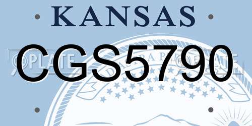 CGS5790 Kansas License Plate
