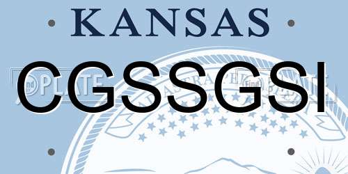 CGSSGSI Kansas License Plate
