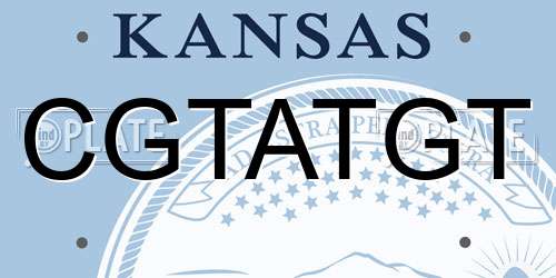 CGTATGT Kansas License Plate