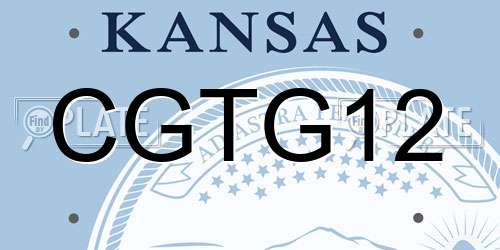 CGTG12 Kansas License Plate