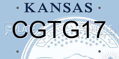 CGTG17 Kansas License Plate