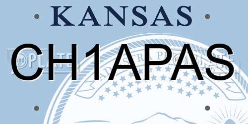 CH1APAS Kansas License Plate