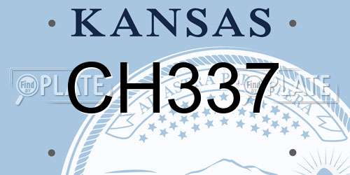 CH337 Kansas License Plate