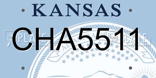 CHA5511 Kansas License Plate