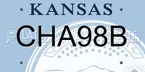 CHA98B Kansas License Plate
