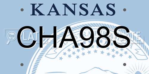 CHA98S Kansas License Plate