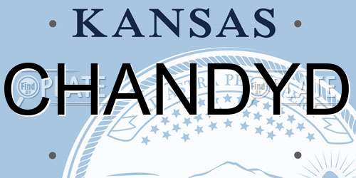 CHANDYD Kansas License Plate
