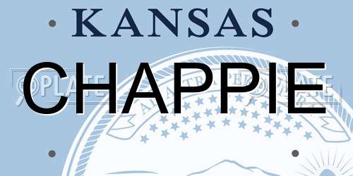 CHAPPIE Kansas License Plate