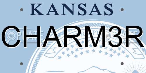 CHARM3R Kansas License Plate