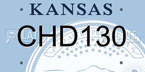 CHD130 Kansas License Plate