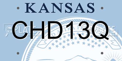 CHD13Q Kansas License Plate