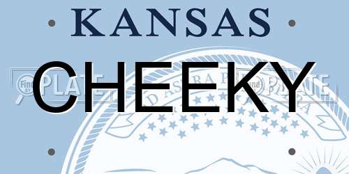 CHEEKY Kansas License Plate
