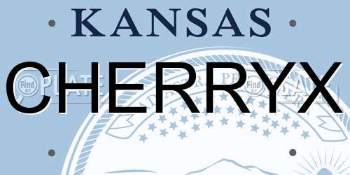 CHERRYX Kansas License Plate