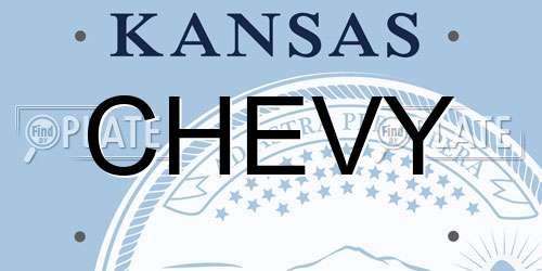 CHEVY Kansas License Plate