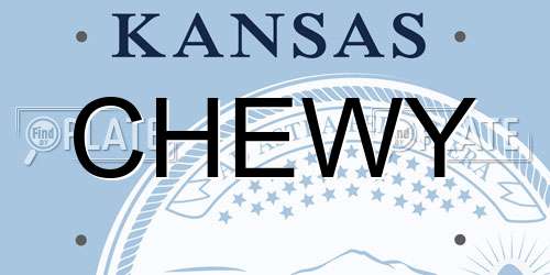 CHEWY Kansas License Plate