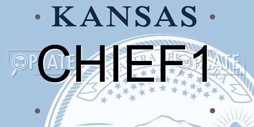 CHIEF1 Kansas License Plate