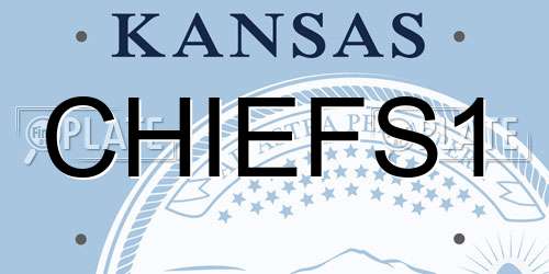 CHIEFS1 Kansas License Plate
