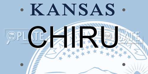 CHIRU Kansas License Plate
