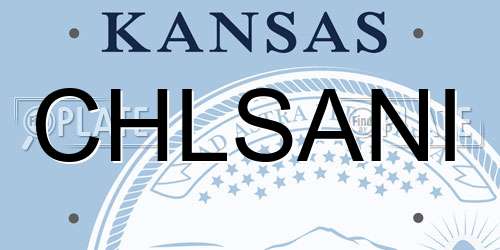 CHLSANI Kansas License Plate