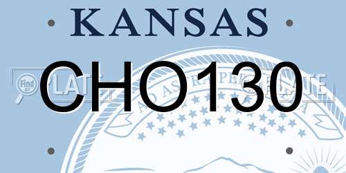 CHO130 Kansas License Plate