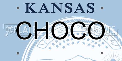 CHOCO Kansas License Plate