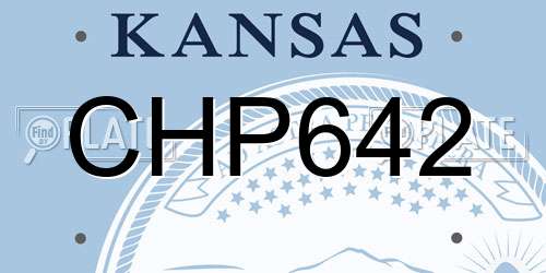 CHP642 Kansas License Plate