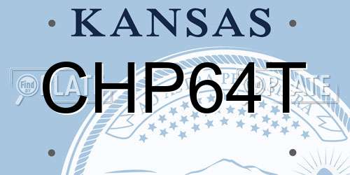 CHP64T Kansas License Plate