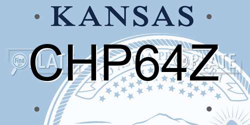 CHP64Z Kansas License Plate