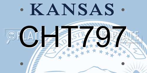 CHT797 Kansas License Plate