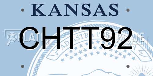 CHTT92 Kansas License Plate