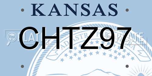 CHTZ97 Kansas License Plate