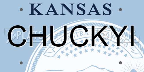 CHUCKYI Kansas License Plate