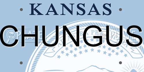 CHUNGUS Kansas License Plate