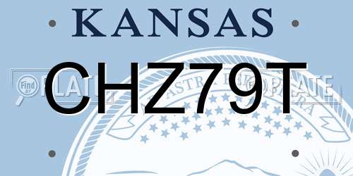 CHZ79T Kansas License Plate