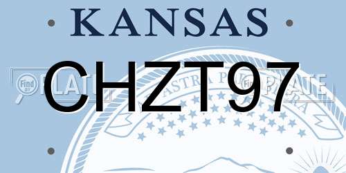 CHZT97 Kansas License Plate