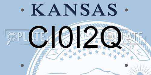 CI0I2Q Kansas License Plate