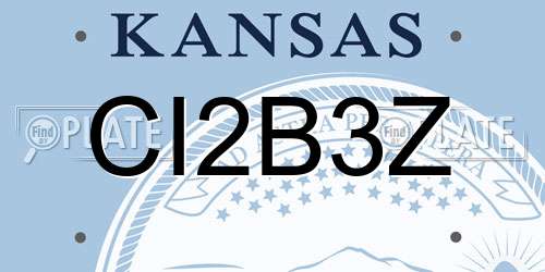 CI2B3Z Kansas License Plate