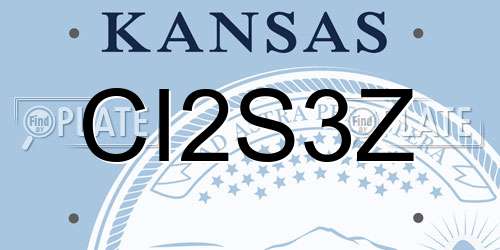 CI2S3Z Kansas License Plate