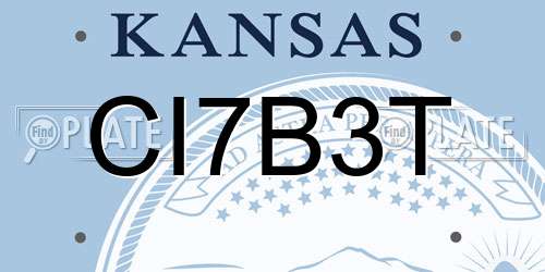 CI7B3T Kansas License Plate