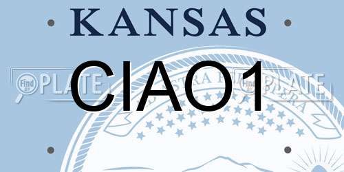 CIAO1 Kansas License Plate