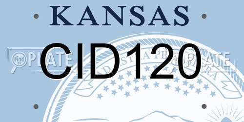 CID120 Kansas License Plate