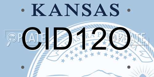 CID12O Kansas License Plate