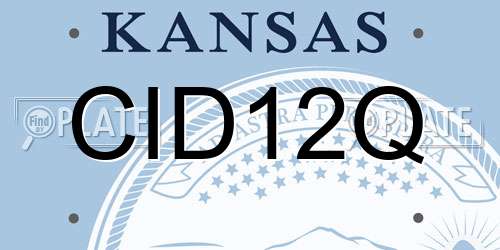 CID12Q Kansas License Plate