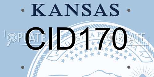 CID170 Kansas License Plate