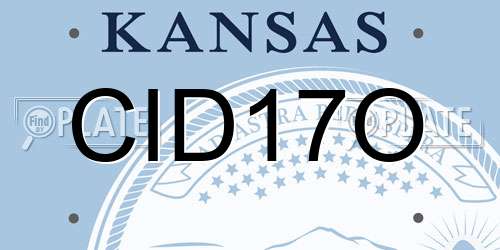 CID17O Kansas License Plate