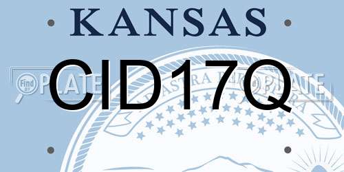 CID17Q Kansas License Plate