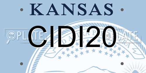 CIDI20 Kansas License Plate