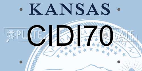 CIDI70 Kansas License Plate