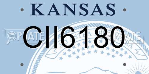 CII6180 Kansas License Plate