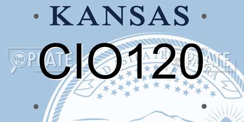 CIO120 Kansas License Plate